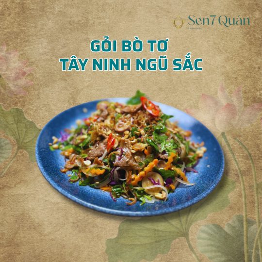 GỎI BÒ TƠ TÂY NINH NGŨ SẮC